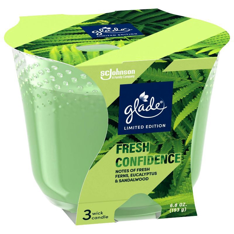 slide 9 of 11, Glade 3 Wick Candle - Fresh Confidence - 6.8oz, 6.8 oz