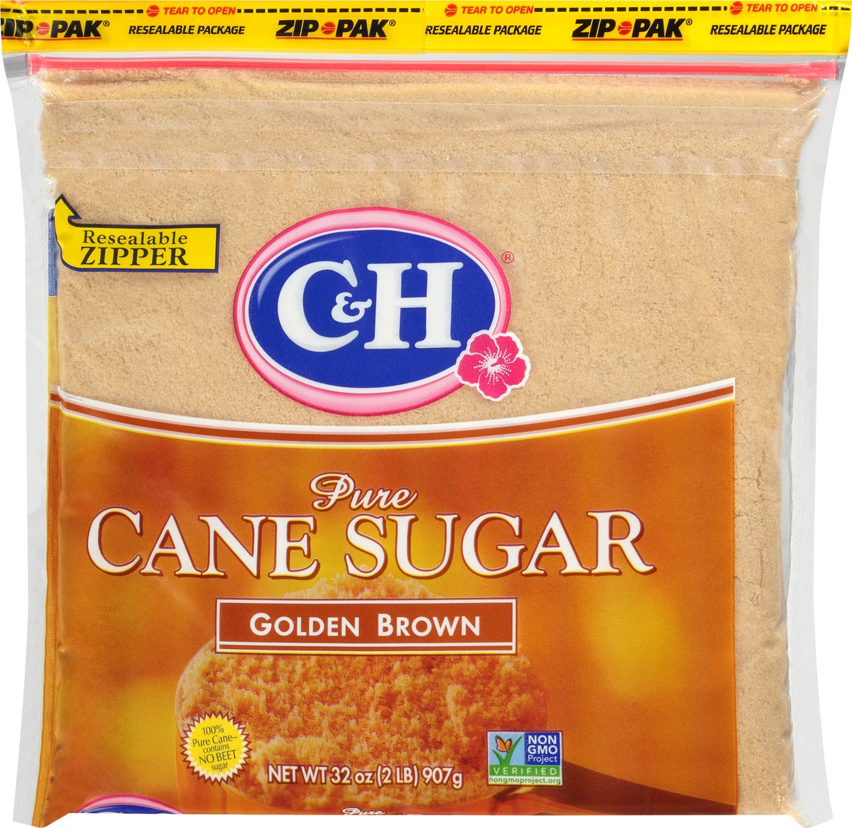 slide 12 of 12, C&H Premium Pure Cane Light Brown Sugar Bag - 2 LB, 2 lb