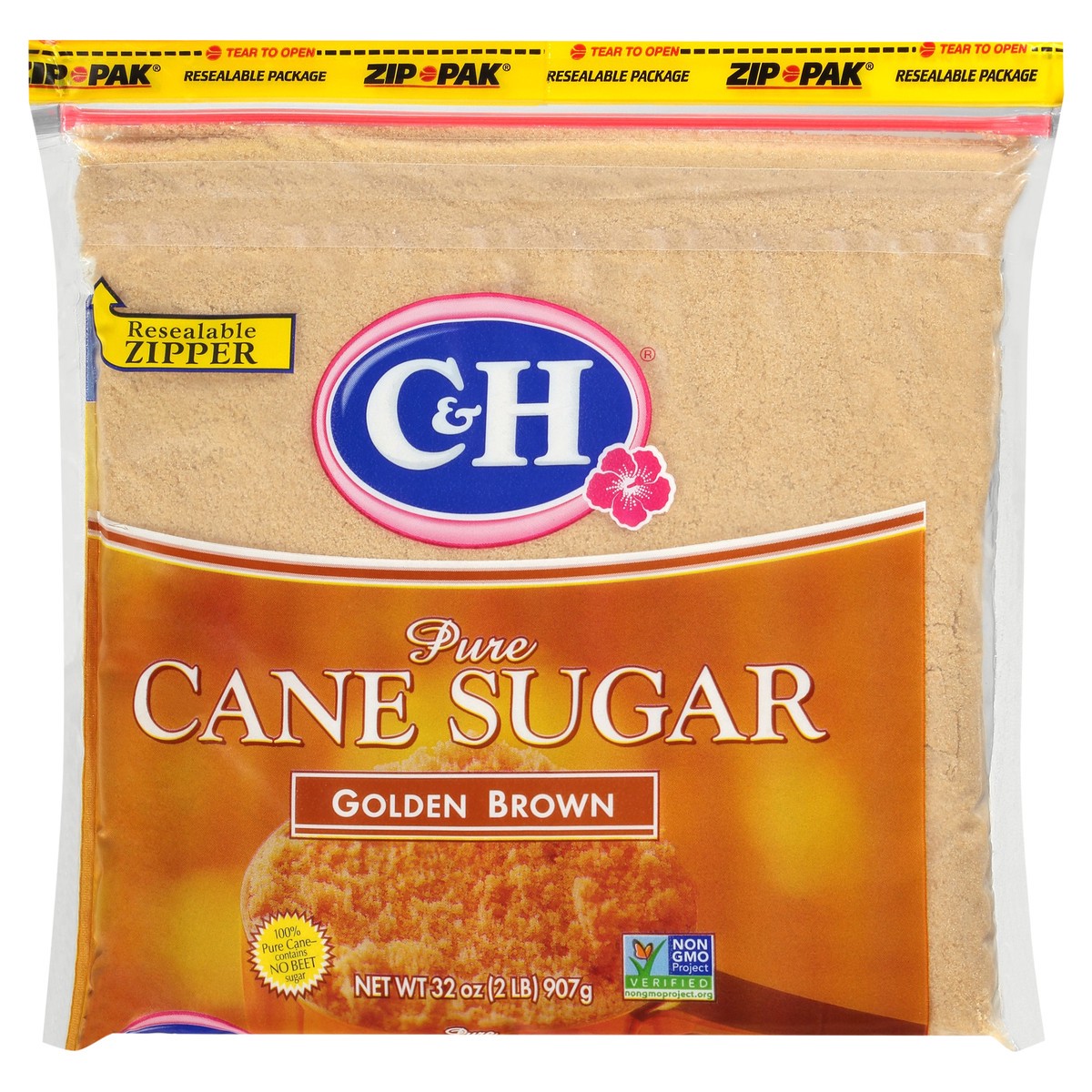 slide 1 of 12, C&H Premium Pure Cane Light Brown Sugar Bag - 2 LB, 2 lb