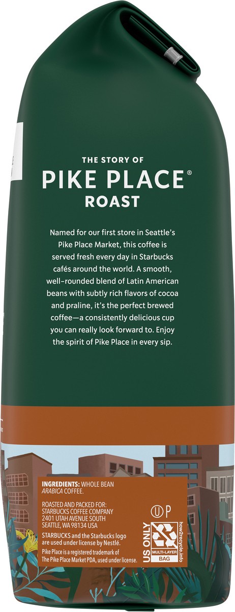 slide 4 of 9, Starbucks Whole Bean Coffee—Medium Roast Coffee—Pike Place Roast—100% Arabica—1 bag (12 oz), 12 oz