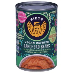 Siete Vegan Refried Ranchero Beans 16 oz