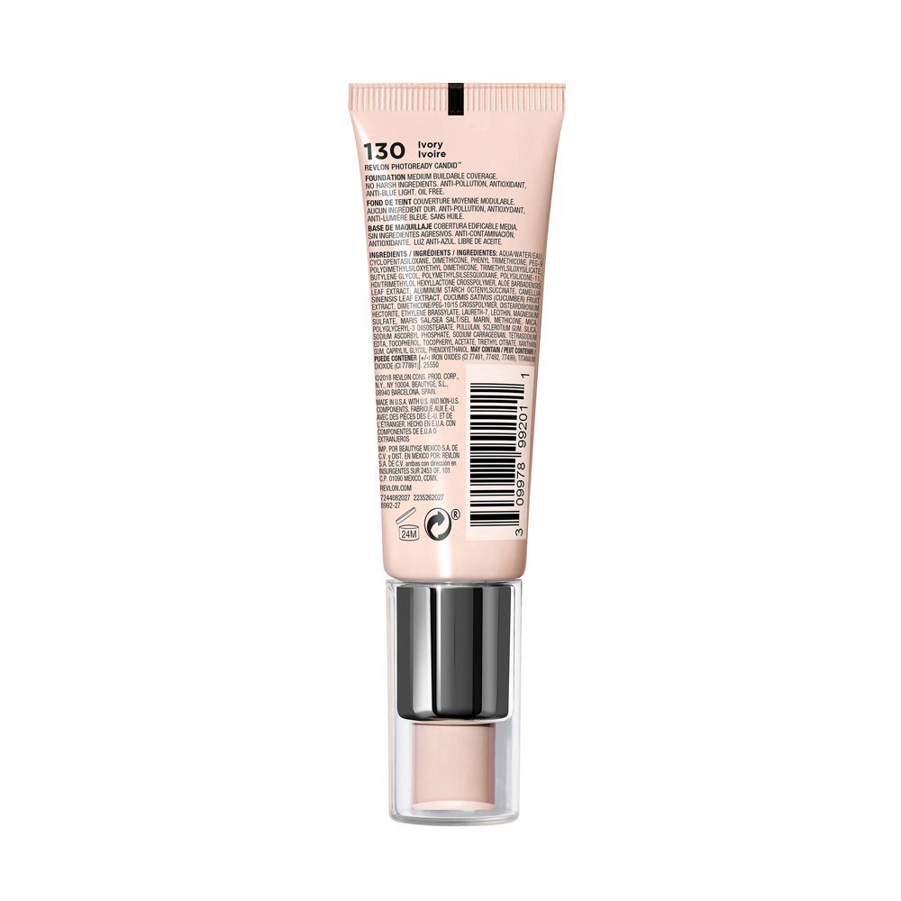 slide 4 of 5, Revlon Photoready Candid Natural Finish Anti-Pollution Foundation, Ivory, 0.75 fl oz