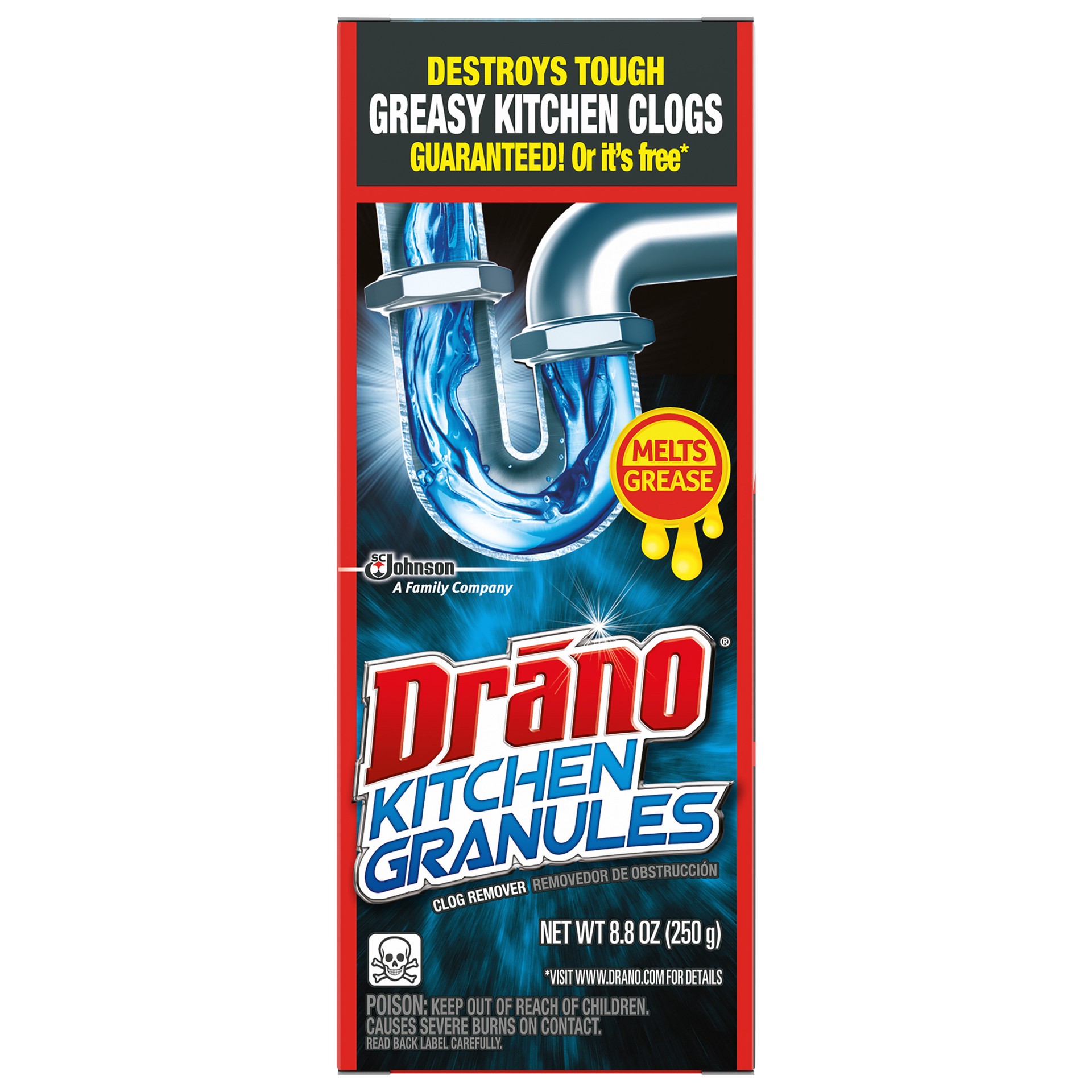 slide 1 of 5, Drano Kitchen Granules Clog Remover, 8.8 oz, 8.8 oz