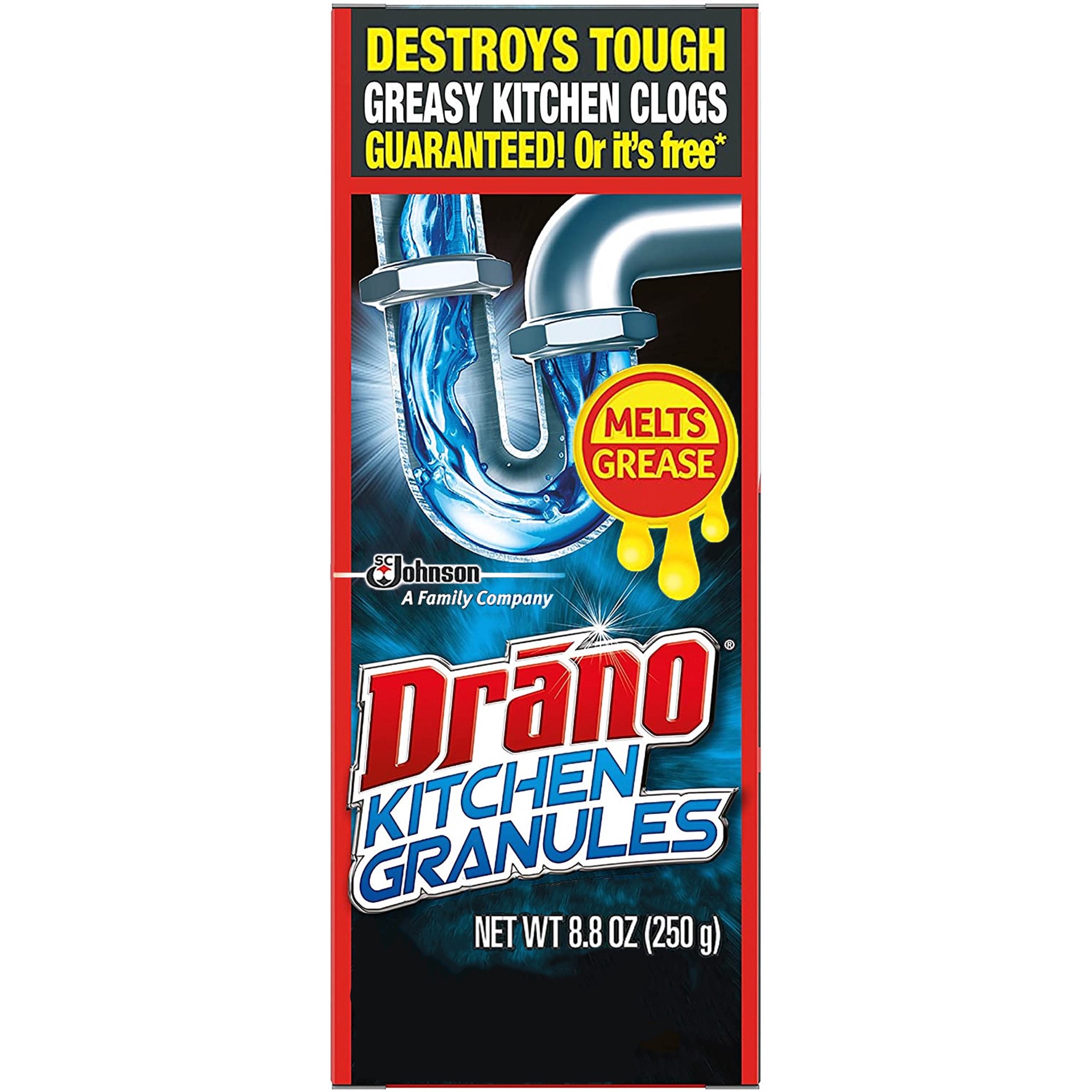 slide 2 of 5, Drano Kitchen Granules Clog Remover, 8.8 oz, 8.8 oz