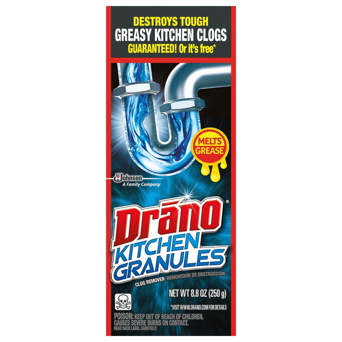 slide 1 of 5, Drano Kitchen Granules Clog Remover 8.8 oz, 8.8 oz