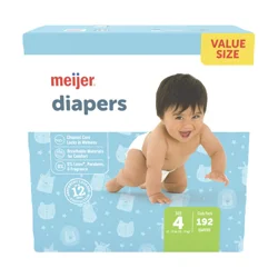 Meijer Baby Diapers Club Sz4 192ct