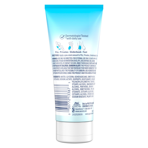 slide 11 of 29, Secret Aluminum Free Invisible Cream Whole Body Sensitive Unscented Deodorant 3.0 oz, 3 oz