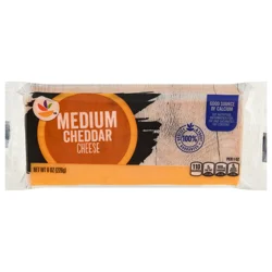 Giant Medium Yellow Cheddar Cheese Block