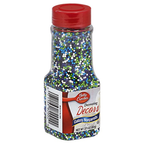 slide 1 of 1, Betty Crocker Decorating Decors Galaxy Nonpareils, 2.1 oz