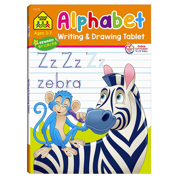 slide 1 of 1, School Zone Alphabet Writing & Drawing Tablet, 1 ct