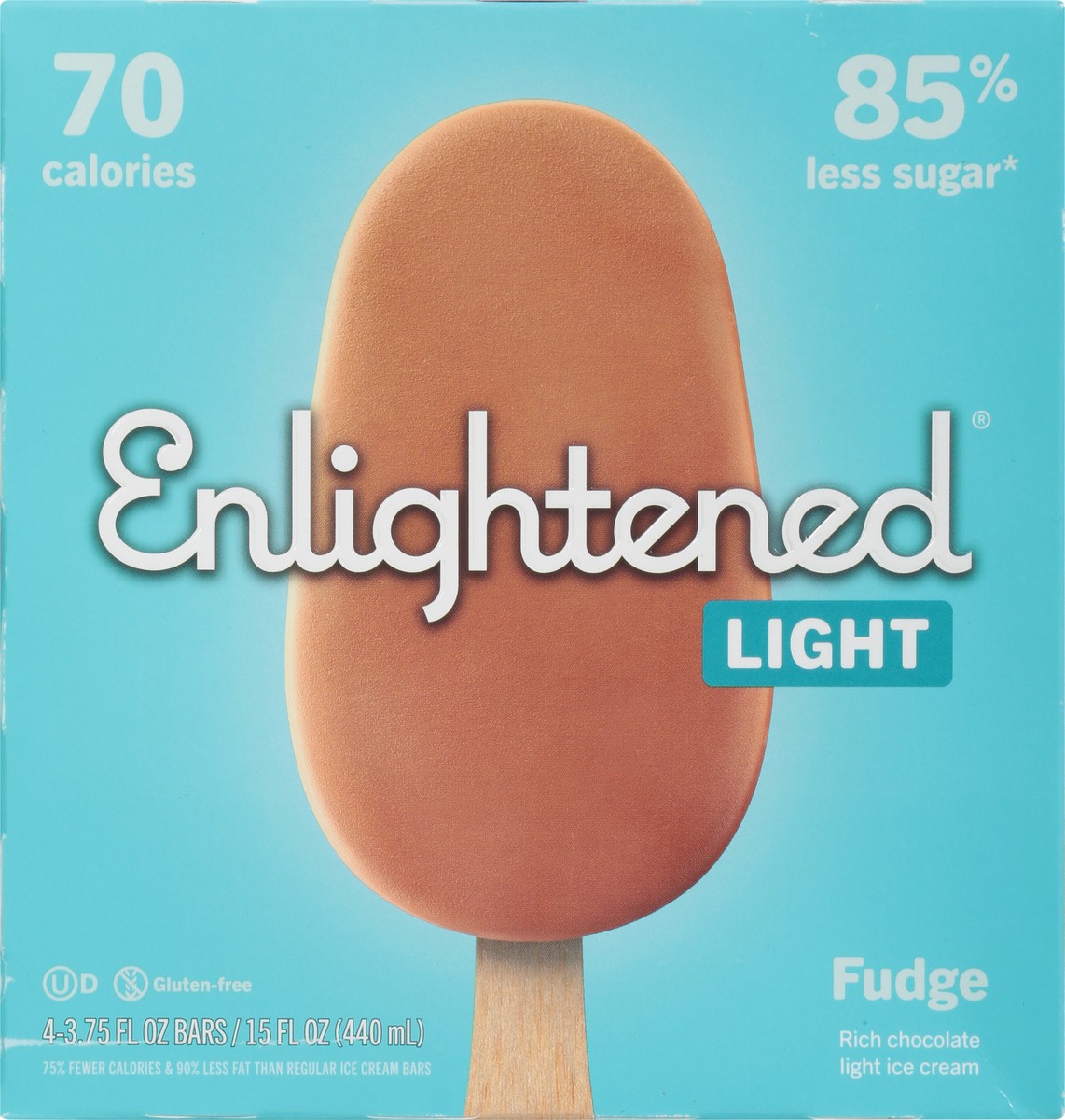 slide 6 of 9, Enlightened Light Fudge Ice Cream Bars 4 3.75 fl oz 4 ea Box, 4 ct