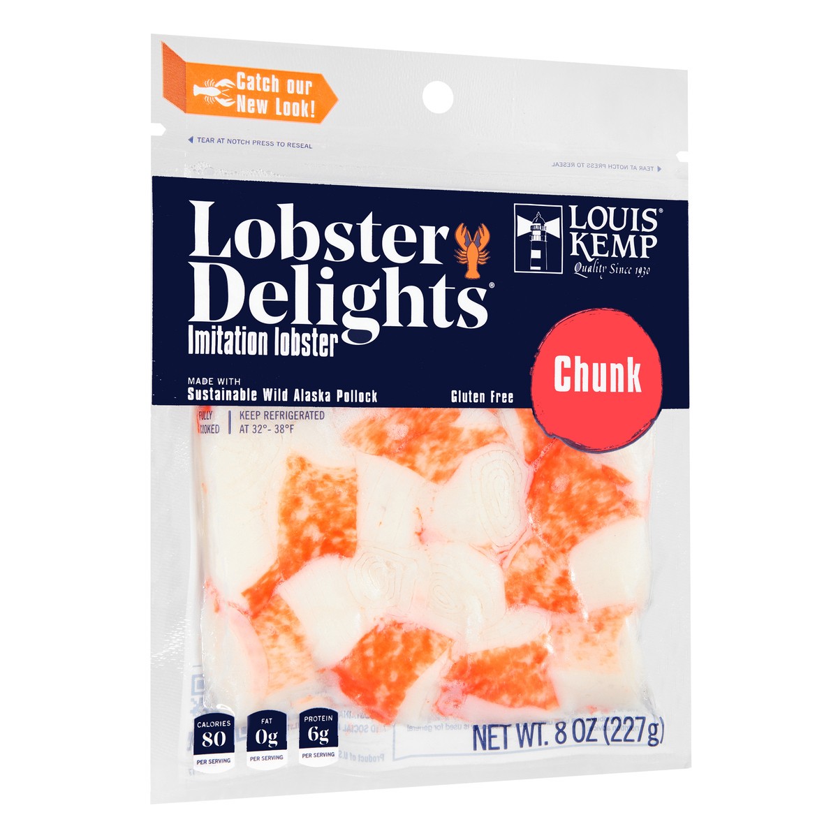 slide 2 of 9, Louis Kemp Lobster Delights Chunk Style Lobster Flavored Seafood 8 oz, 8 oz