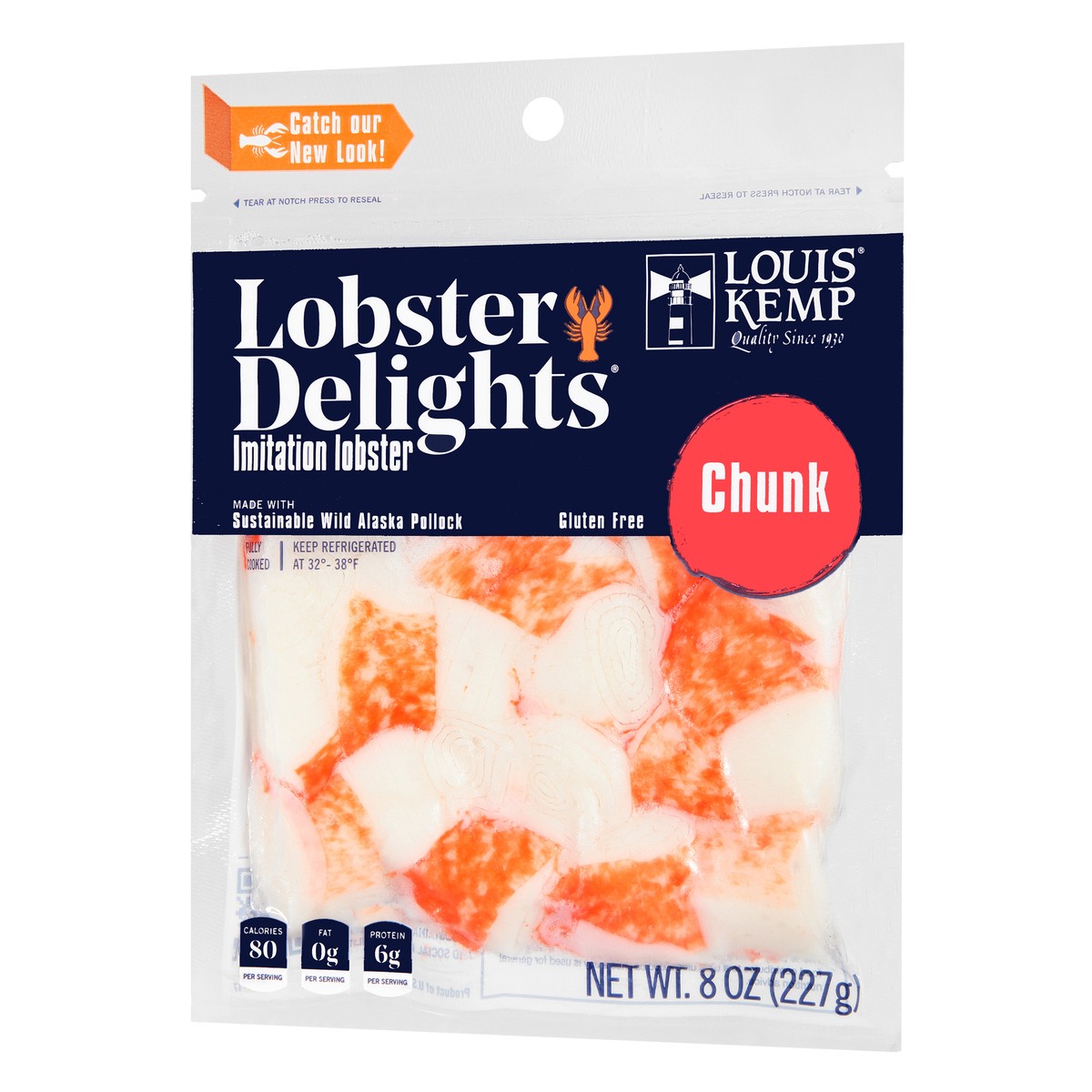 slide 9 of 9, Louis Kemp Lobster Delights Chunk Style Lobster Flavored Seafood 8 oz, 8 oz