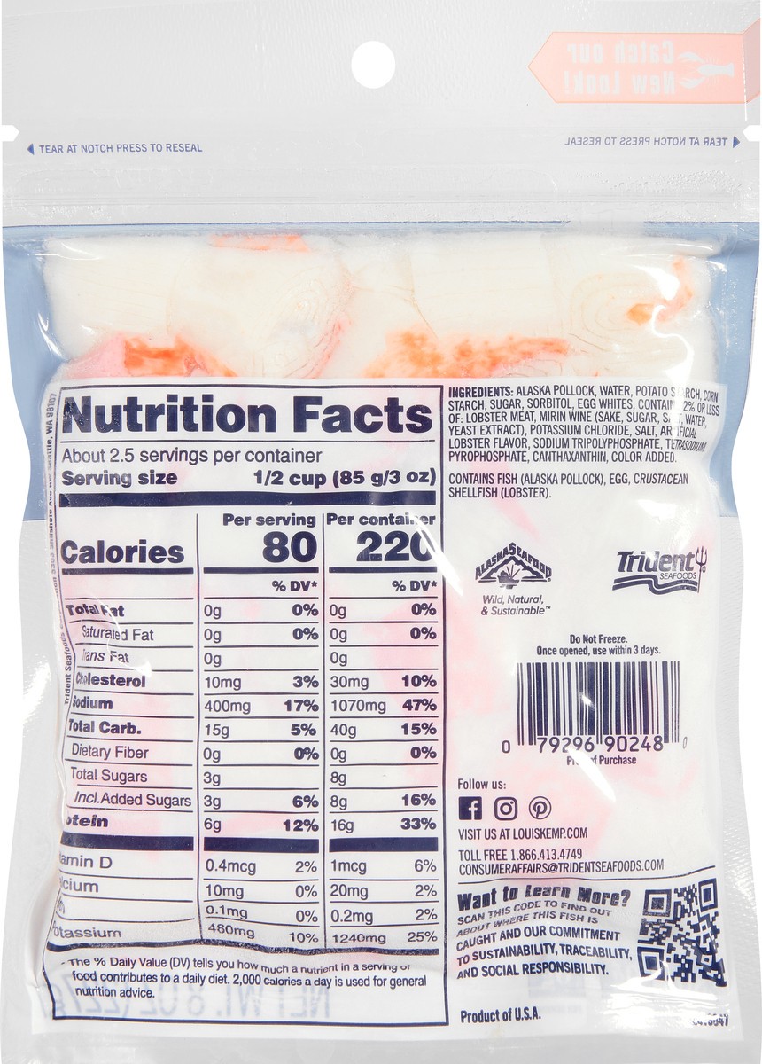 slide 7 of 9, Louis Kemp Lobster Delights Chunk Style Lobster Flavored Seafood 8 oz, 8 oz