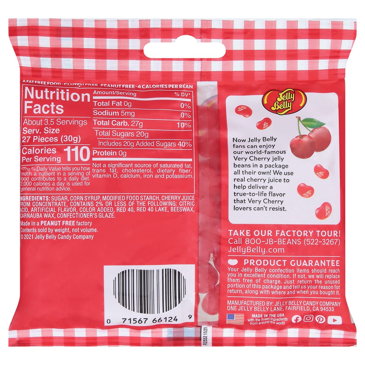 slide 5 of 13, Jelly Belly Very Cherry, 3.5 oz Grab & Go Bag, 3.5 oz