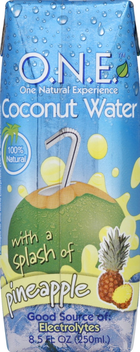 slide 4 of 4, O.N.E. Coconut Water, Pineapple - 8.5 oz, 8.5 oz