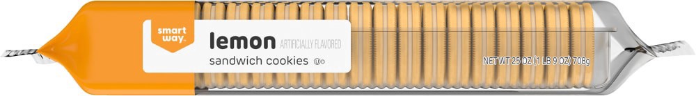 slide 2 of 3, Smart Way Lemon Sandwhich Cookies, 25 oz