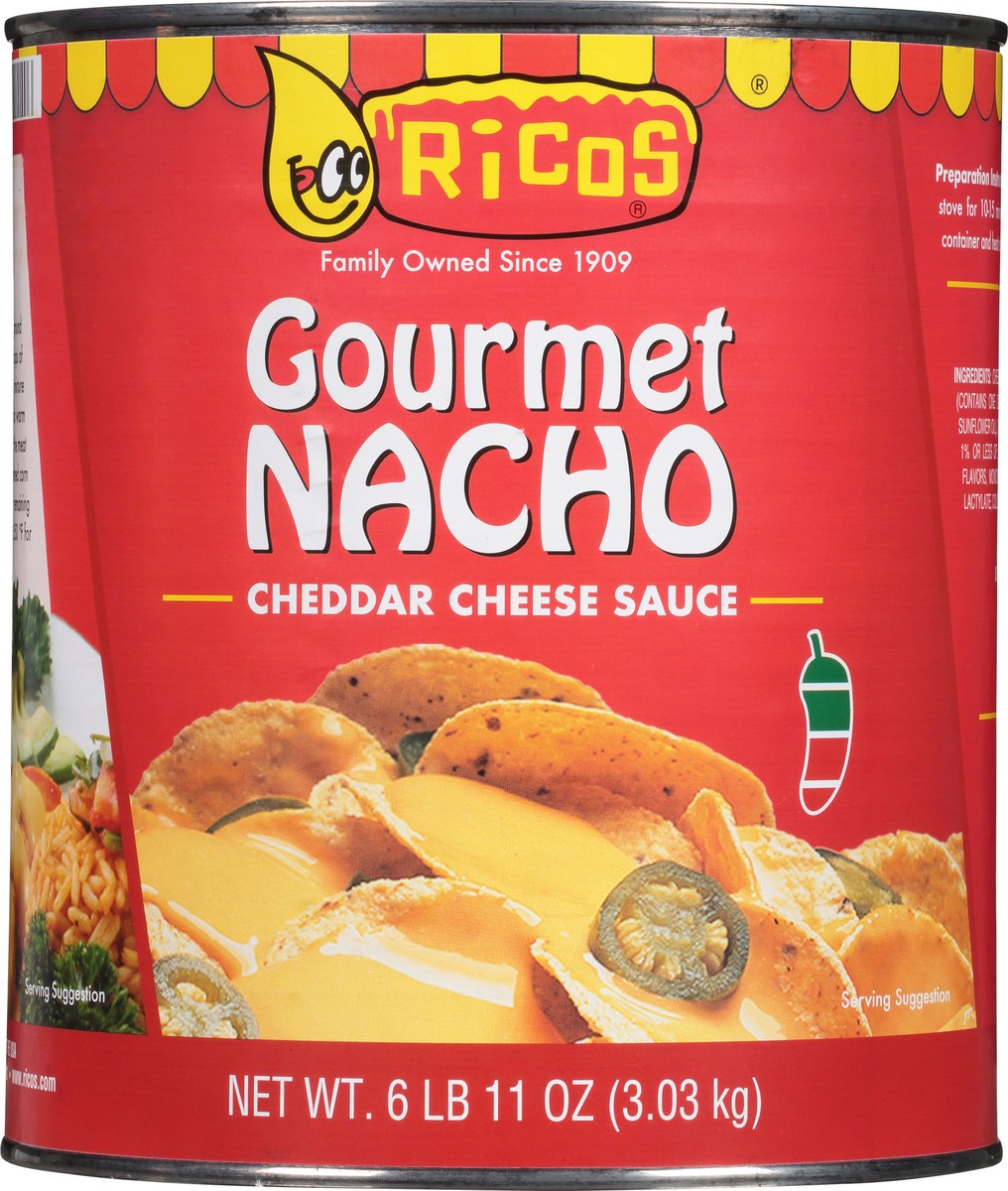 slide 7 of 14, Rico's Gourmet Nacho Cheddar Cheese Sauce 107 oz, 107 oz