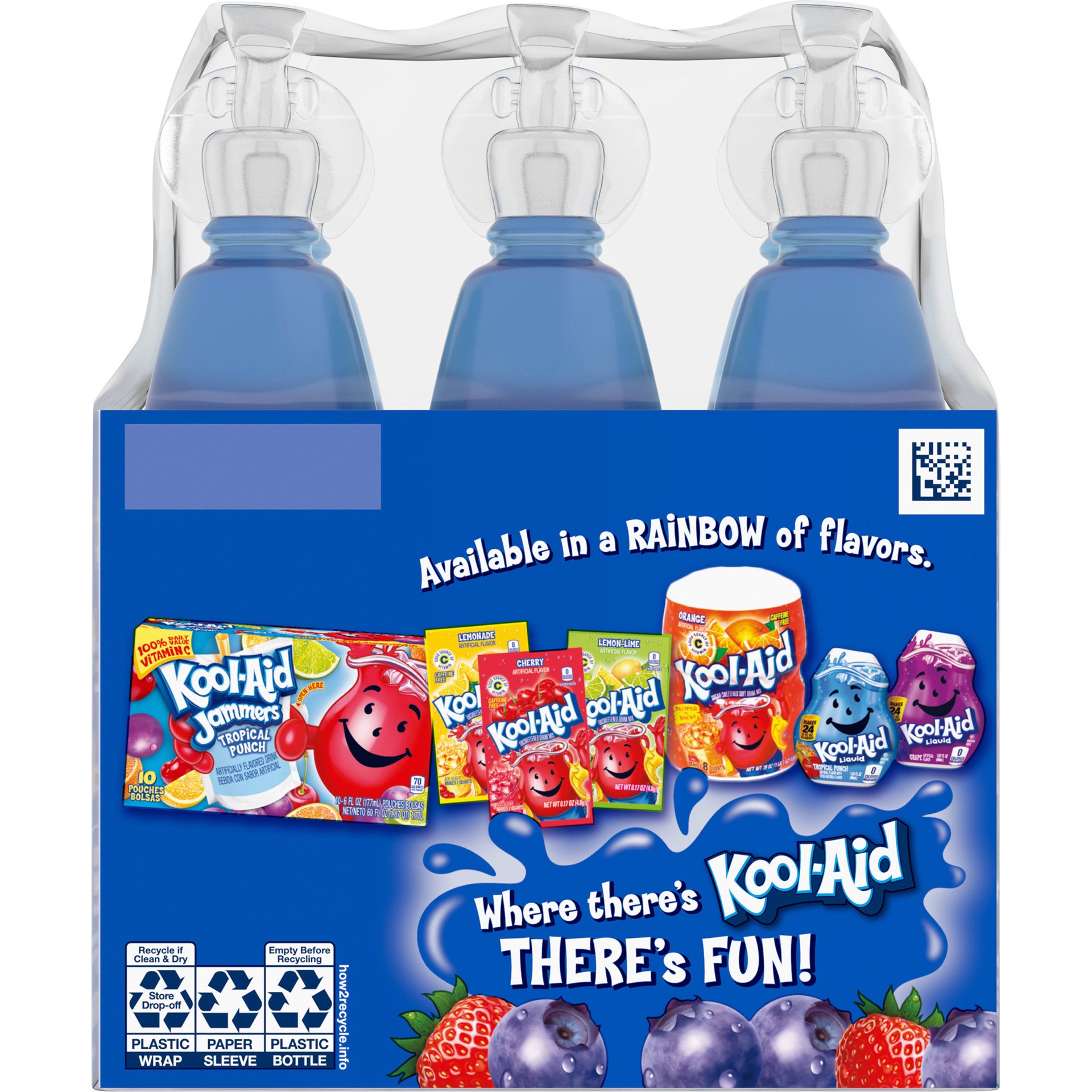 slide 2 of 10, Kool-Aid Berry Blue Soft Drink 6 - 6.75 fl oz Bottles, 6 ct