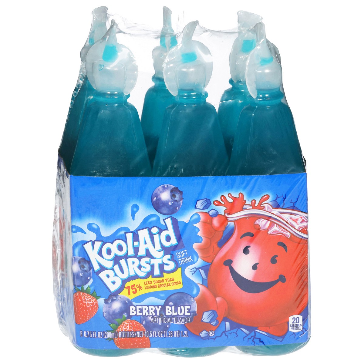 slide 1 of 10, Kool-Aid Berry Blue Soft Drink 6 - 6.75 fl oz Bottles, 6 ct
