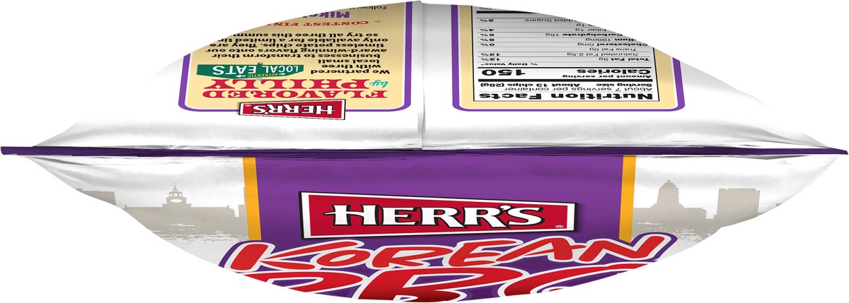 slide 7 of 11, Herr's Korean BBQ Wings Flavored Potato Chips 7.37 oz, 7.37 oz