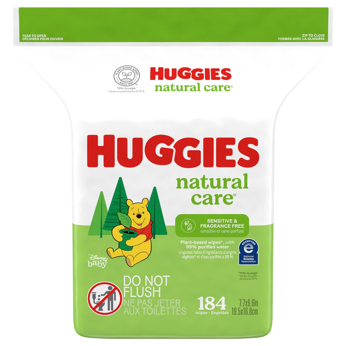 slide 1 of 1, Huggies Natural Care Baby Wipes Unscented, 184 ct