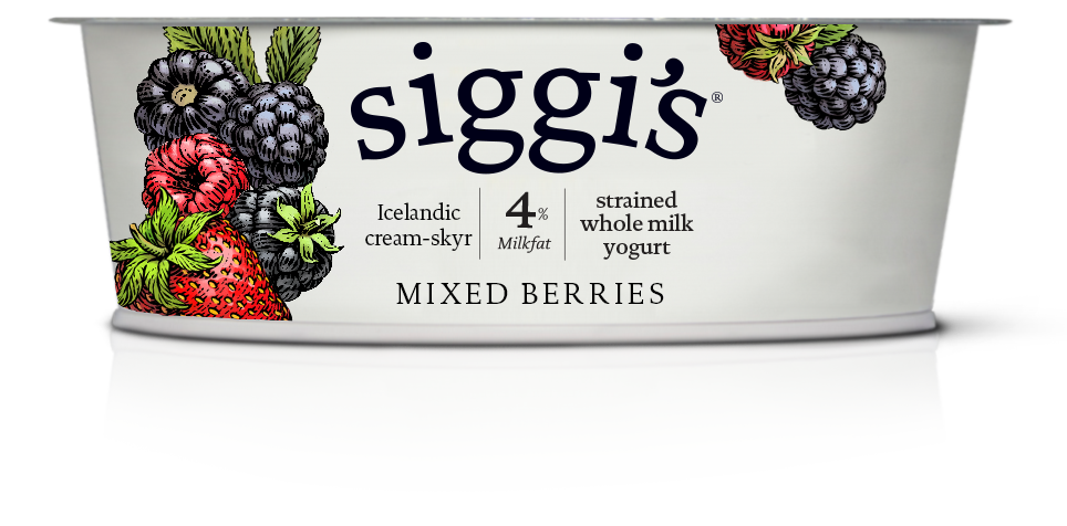 slide 1 of 3, Siggi's Icelandic Skyr Whole Milk Yogurt, Mixed Berries, 4.4 oz