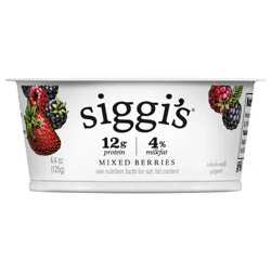 siggi''s siggi’s Icelandic Skyr Whole Milk Yogurt, Mixed Berries, 4.4 oz.