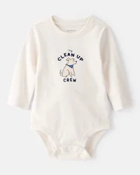 Carter's Baby Cotton Long-Sleeve Graphic Bodysuit - Ivory 12M
