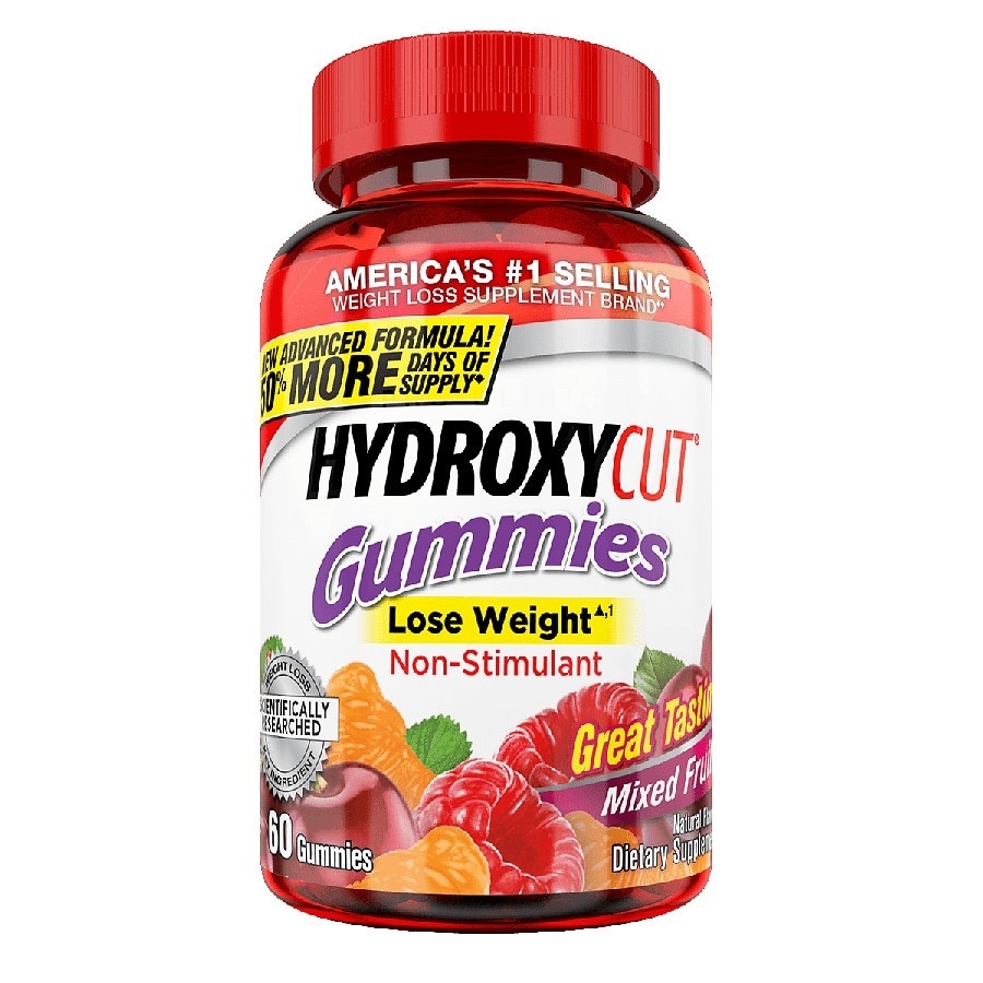 slide 1 of 1, Hydroxycut Berry Soft Fiber Gummies, 60 ct