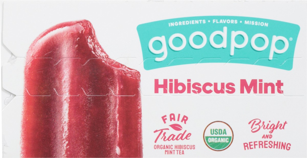 slide 2 of 9, GoodPop Hibiscus Mint Organic Frozen Fruit Bars, 4 Ct, 4 ct; 2.5 fl oz