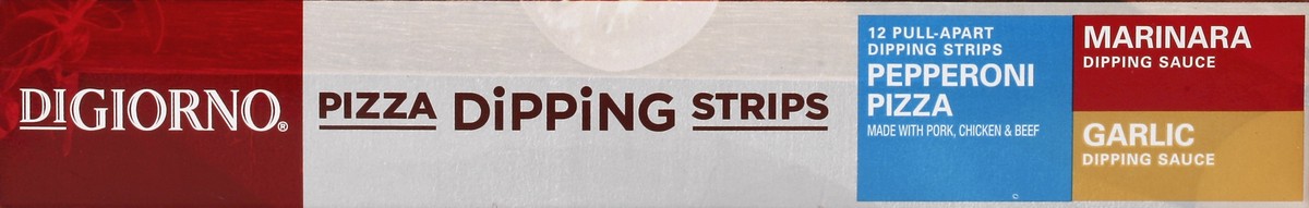 slide 4 of 4, DiGiorno Pepperoni Pizza Dipping Strips with Marinara & Garlic Sauce, 33.3 oz