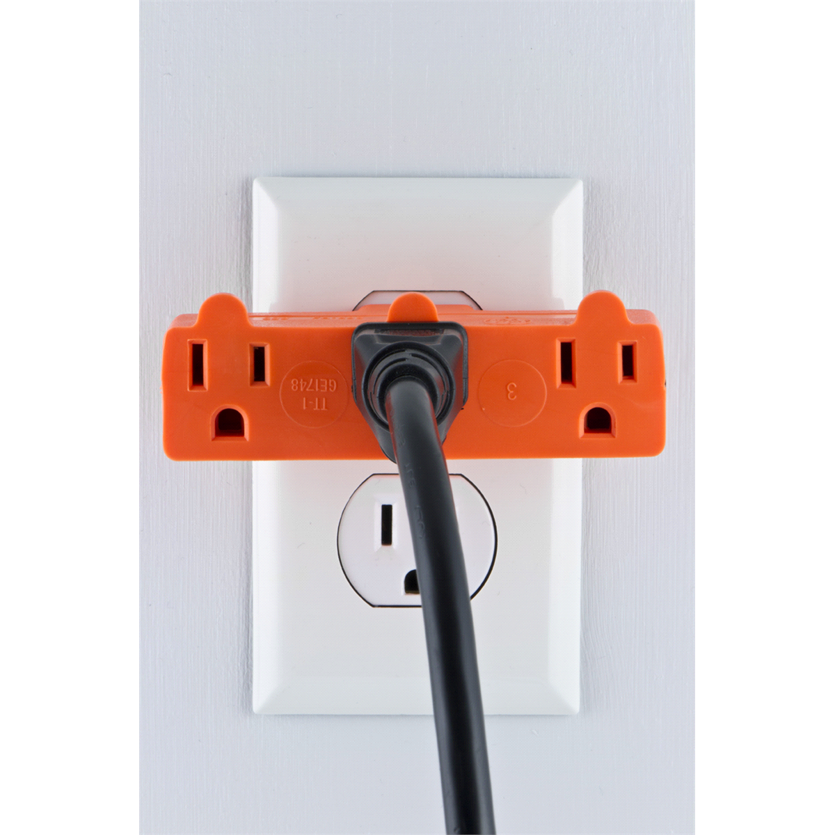 slide 3 of 4, GE LIGHTING - PL Wall Socket 3-Outlet Tap Adapter Heavyduty Grounded#54541, 1 ct