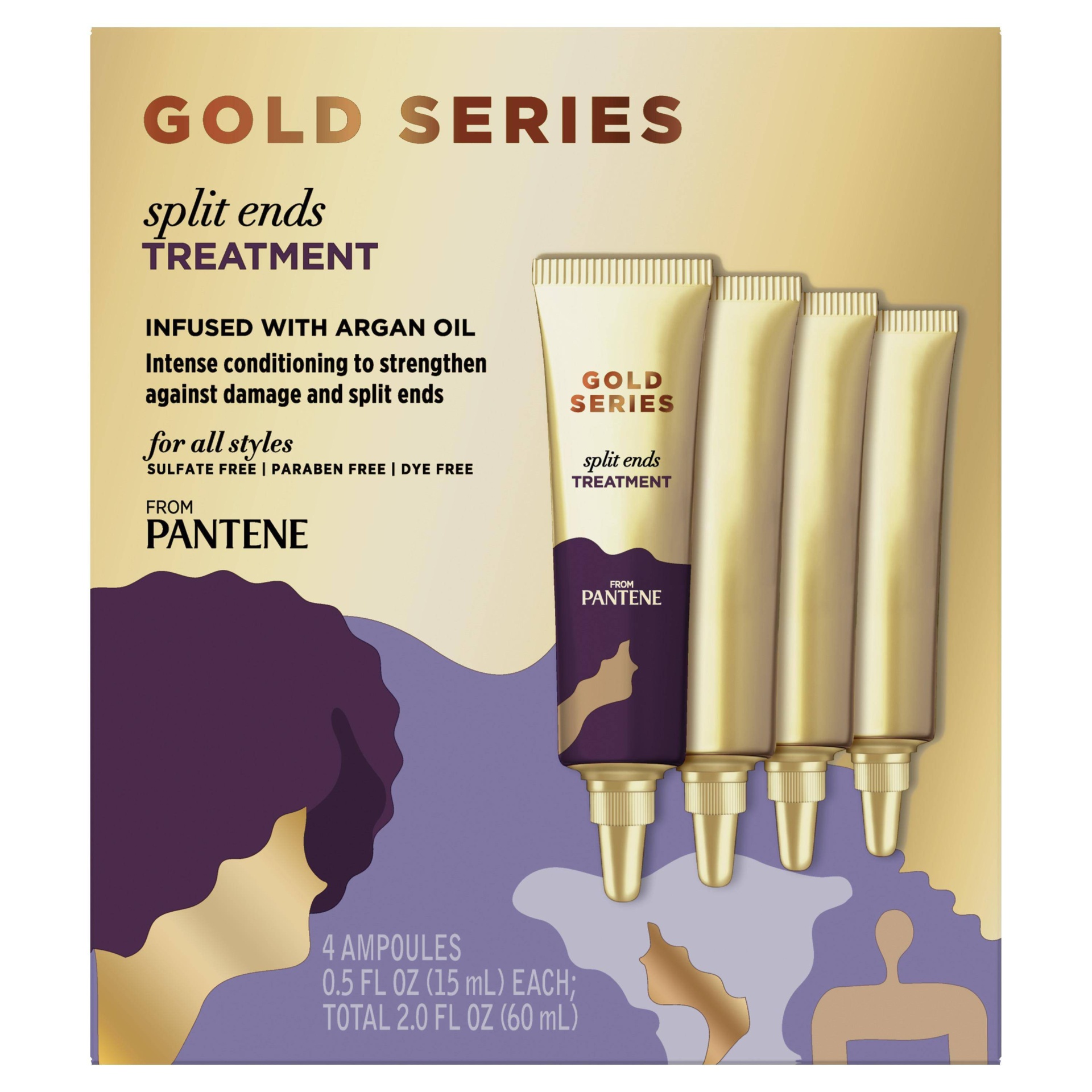slide 1 of 3, Pantene Gold Series Split-Less Ends Treatment, 4 ct