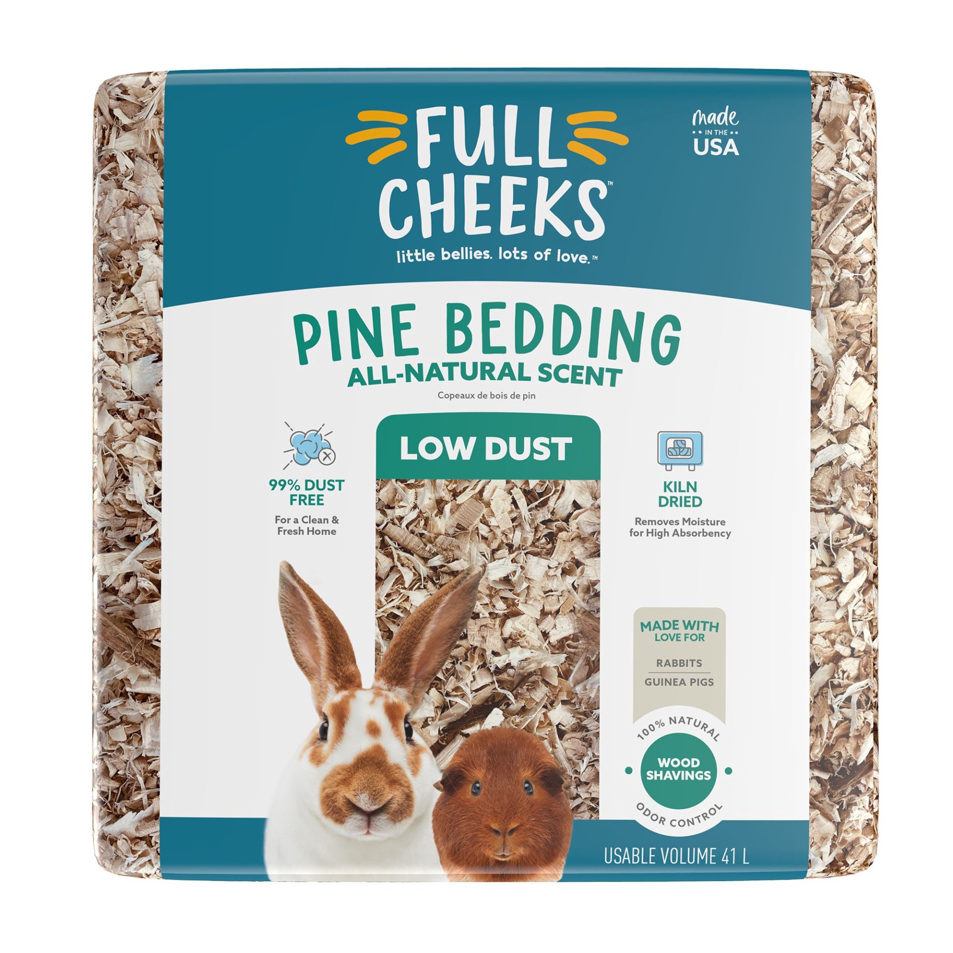 slide 1 of 1, Full Cheeks Small Pet Pine Bedding, 41 liter