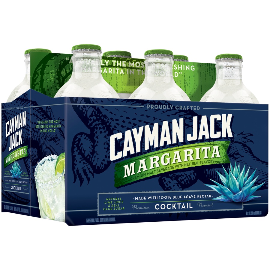 slide 2 of 2, Cayman Jack Margarita Malt Beverage Bottles, 6 ct; 11.2  fl oz