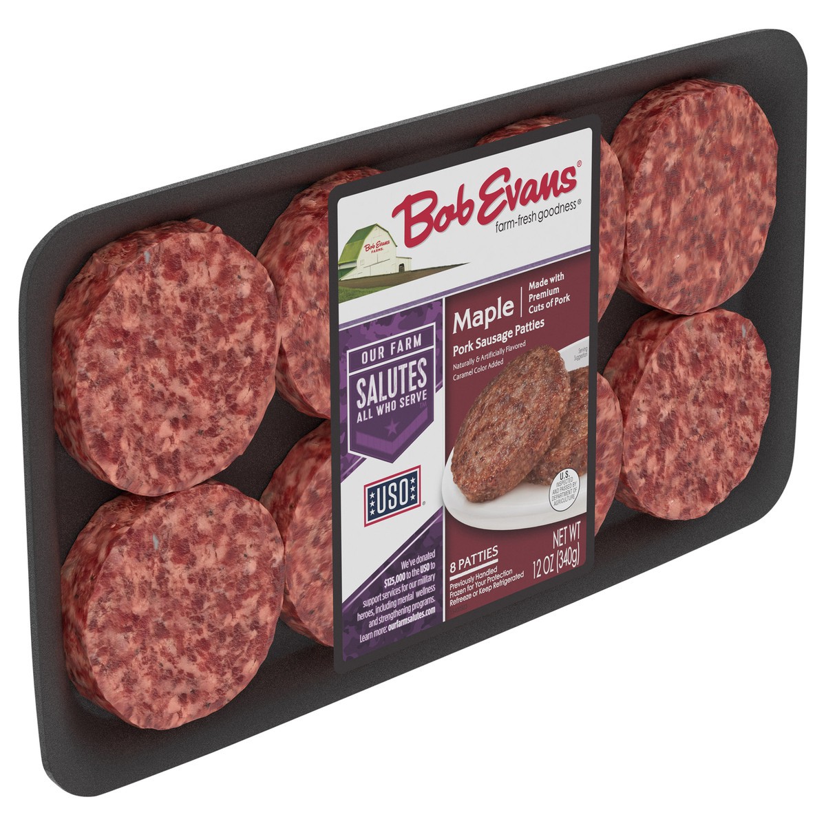 slide 6 of 9, Bob Evans Farm-Fresh Goodness Maple Pork Sausage Patties 8 ea, 12 oz