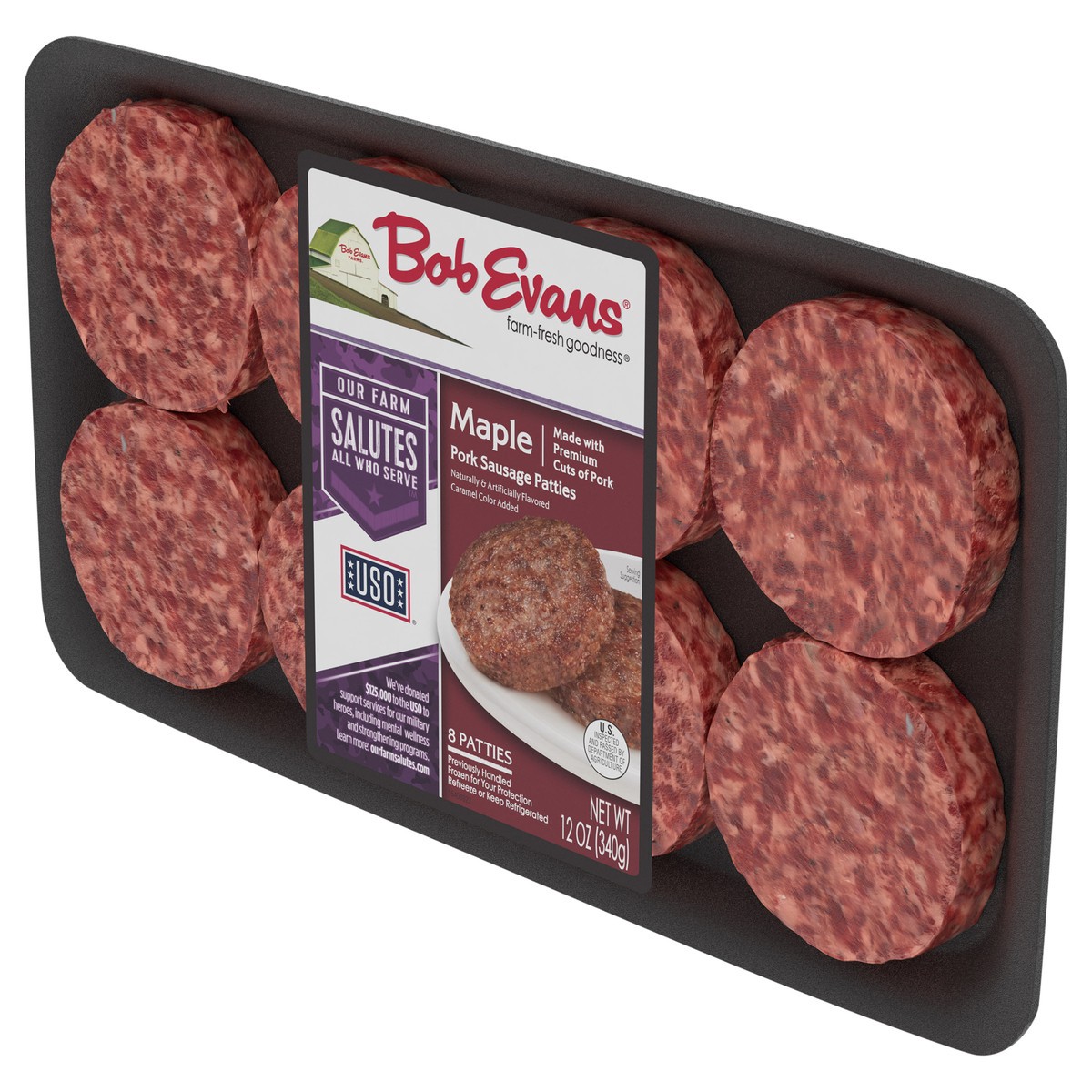 slide 9 of 9, Bob Evans Farm-Fresh Goodness Maple Pork Sausage Patties 8 ea, 12 oz