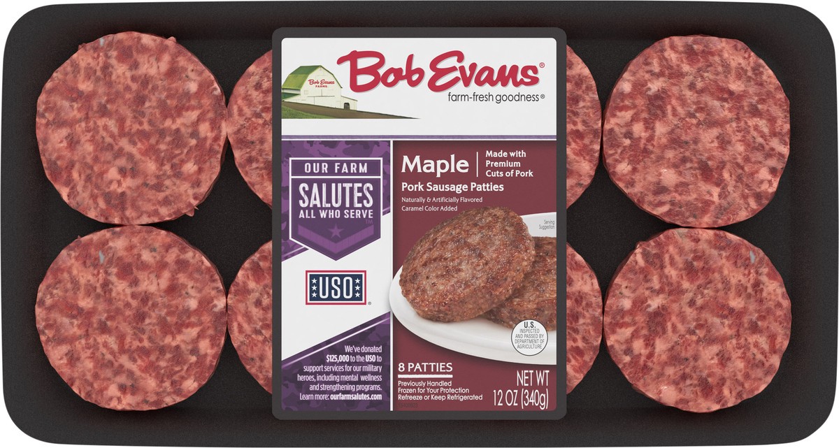 slide 3 of 9, Bob Evans Farm-Fresh Goodness Maple Pork Sausage Patties 8 ea, 12 oz