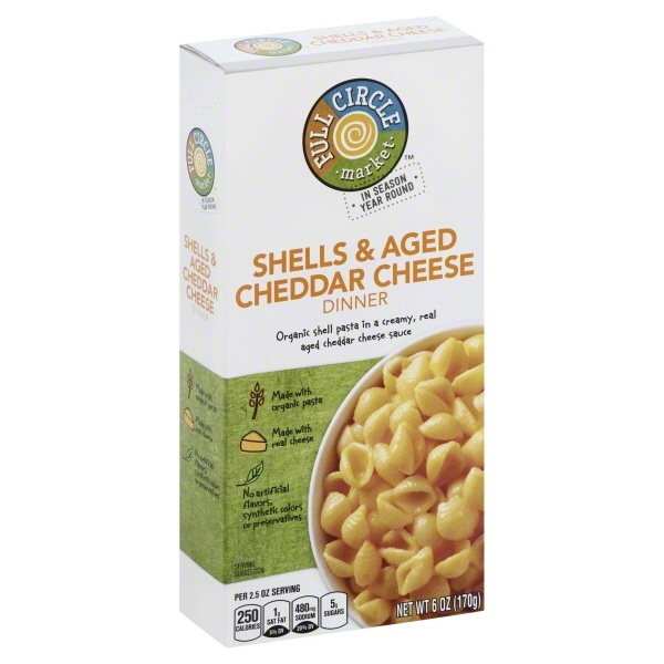 slide 1 of 6, Full Circle Market Shells & Aged Cheddar Cheese Dinner, 6 oz