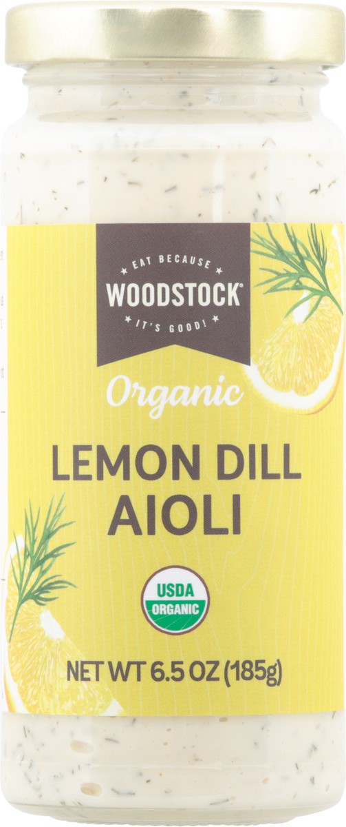 slide 3 of 9, Woodstock Organic Lemon Dill Aioli 6.5 oz, 6.5 oz