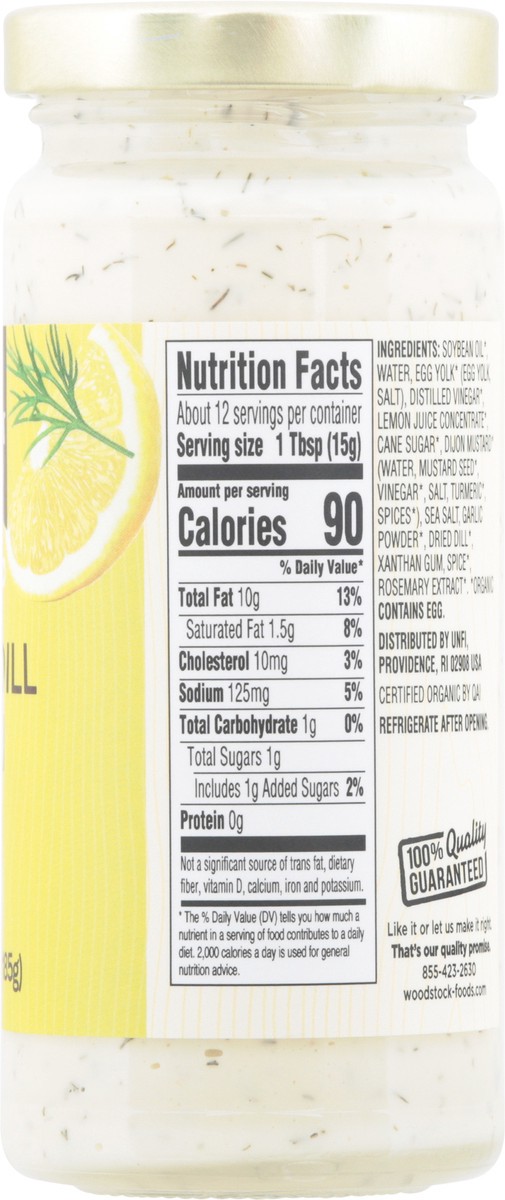 slide 8 of 9, Woodstock Organic Lemon Dill Aioli 6.5 oz, 6.5 oz