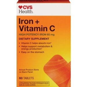 slide 1 of 1, CVS Health Iron + Vitamin C, 1 ct