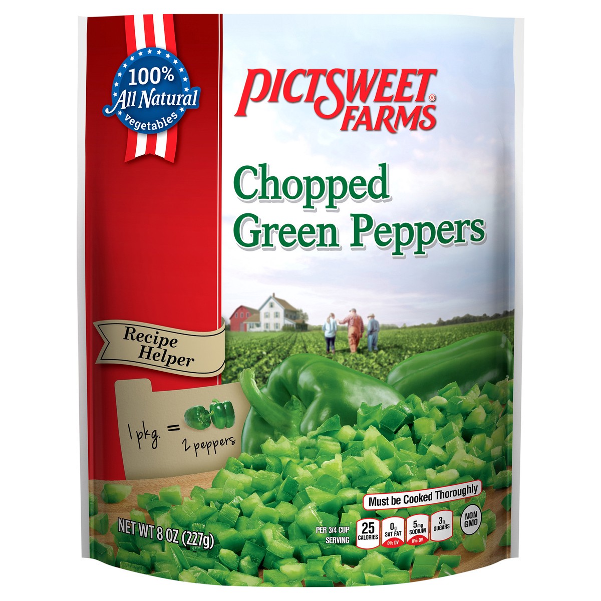 slide 7 of 7, Pictsweet Chopped Green Peppers, 10 oz