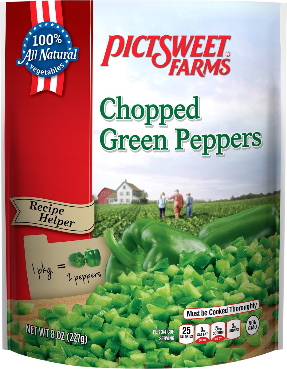 slide 3 of 7, Pictsweet Chopped Green Peppers, 10 oz