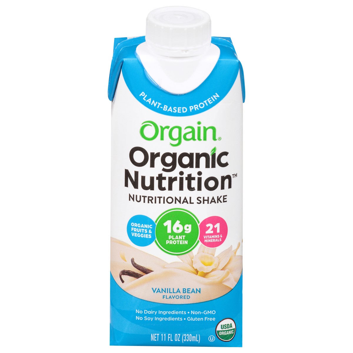 slide 1 of 1, Orgain Vegan Shake Vanilla Org, 11 oz