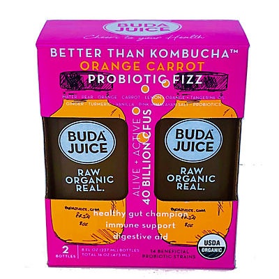 slide 1 of 1, Buda Juice Zen Orange Carrot Fizz, 8 oz, 2 ct