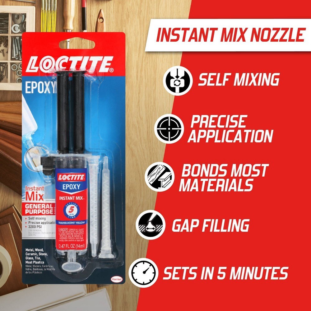 slide 4 of 5, Loctite Epoxy Instant Mix 5-Minute Glue, 1 ct