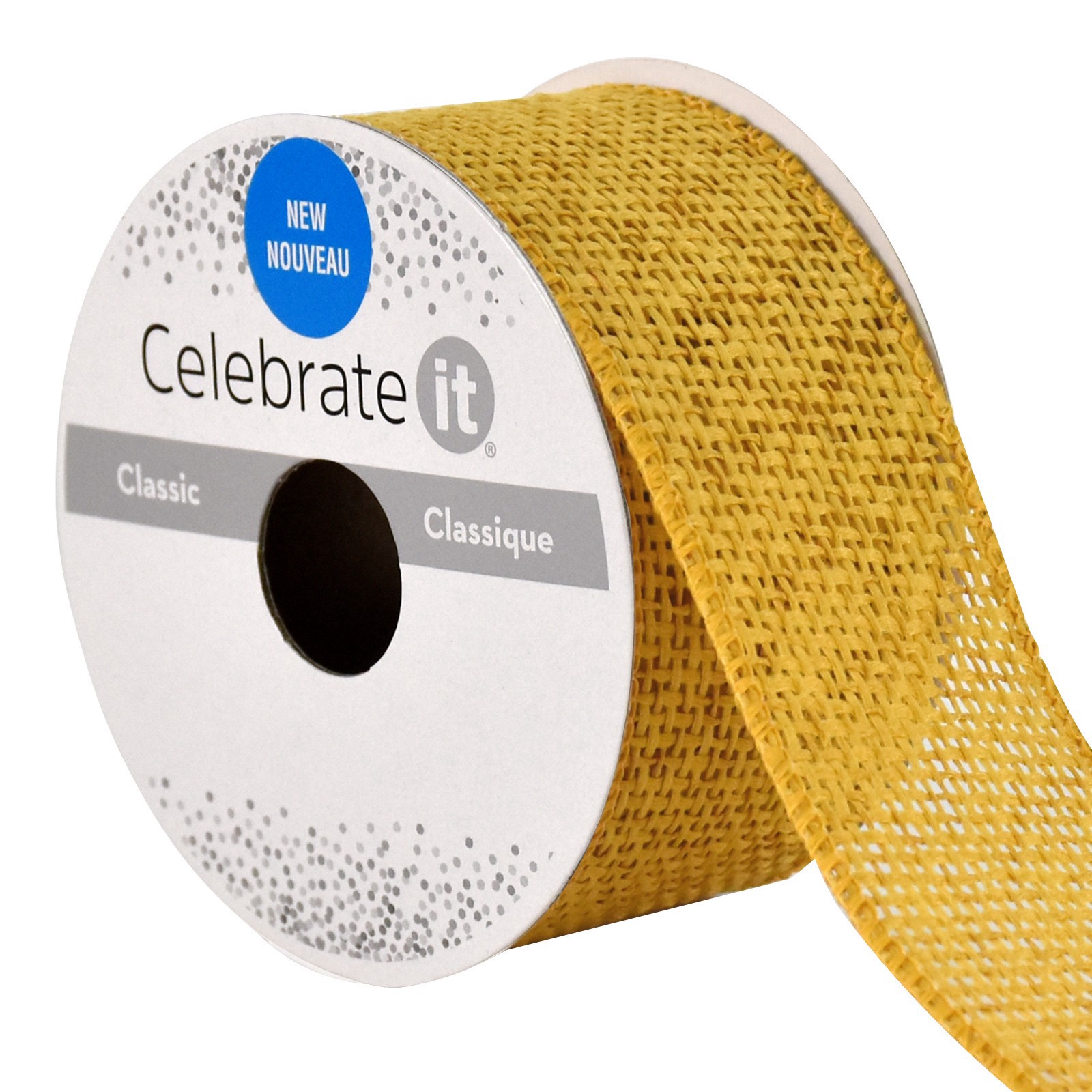 slide 2 of 4, 1.5" X 3yd. Faux Jute Wired Ribbon By Celebrate It, 1.5 in x 3 yd