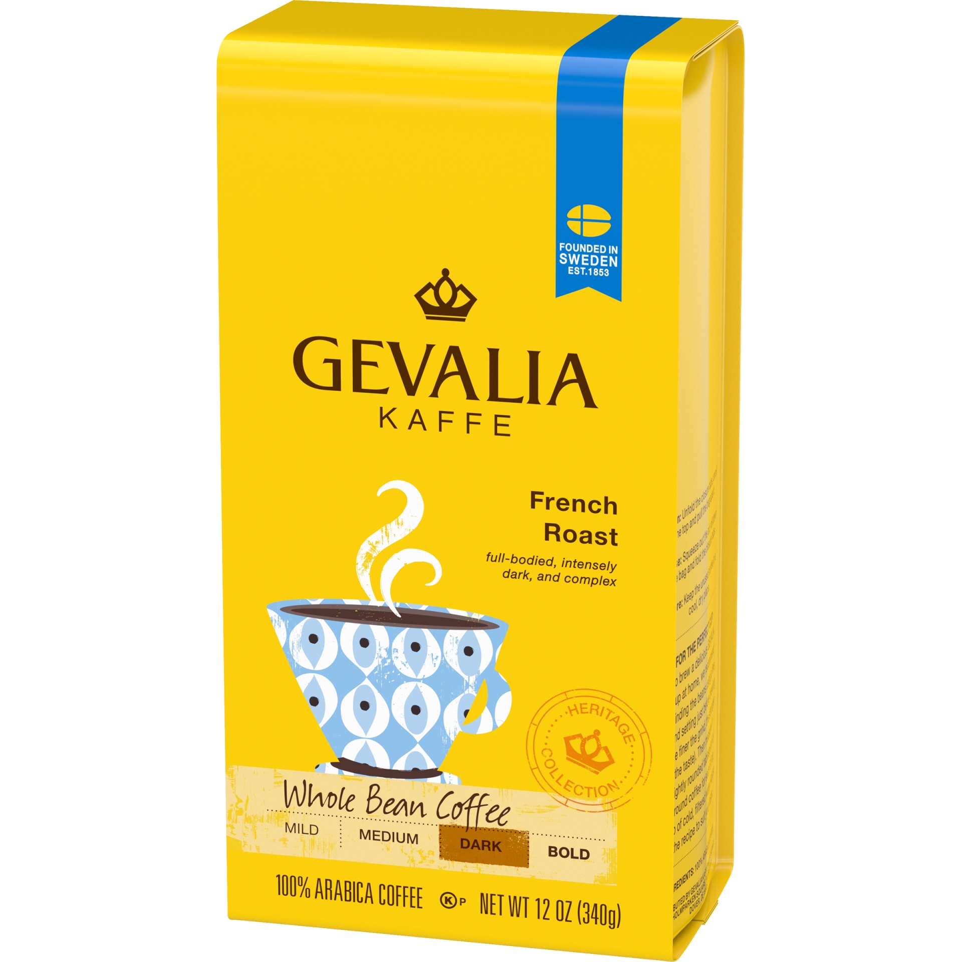 Gevalia French Roast Dark Roast Whole Bean Coffee 12 oz Shipt